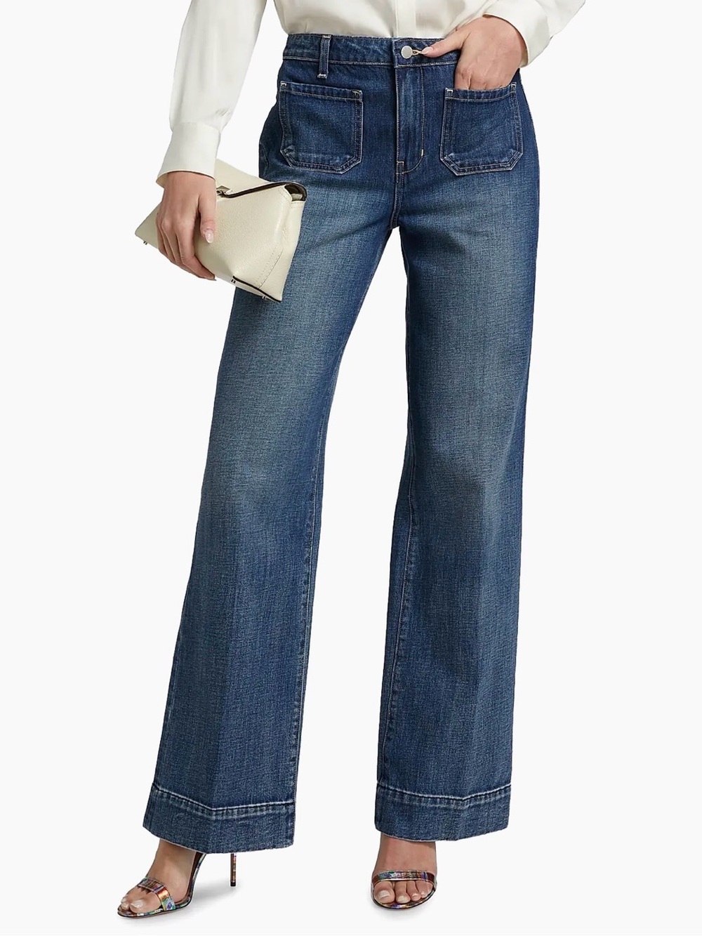 NWT L’Agence Nolan Wideleg Denim Jeans 26 MSRP $295 Dayton Cotton Tailored Cut